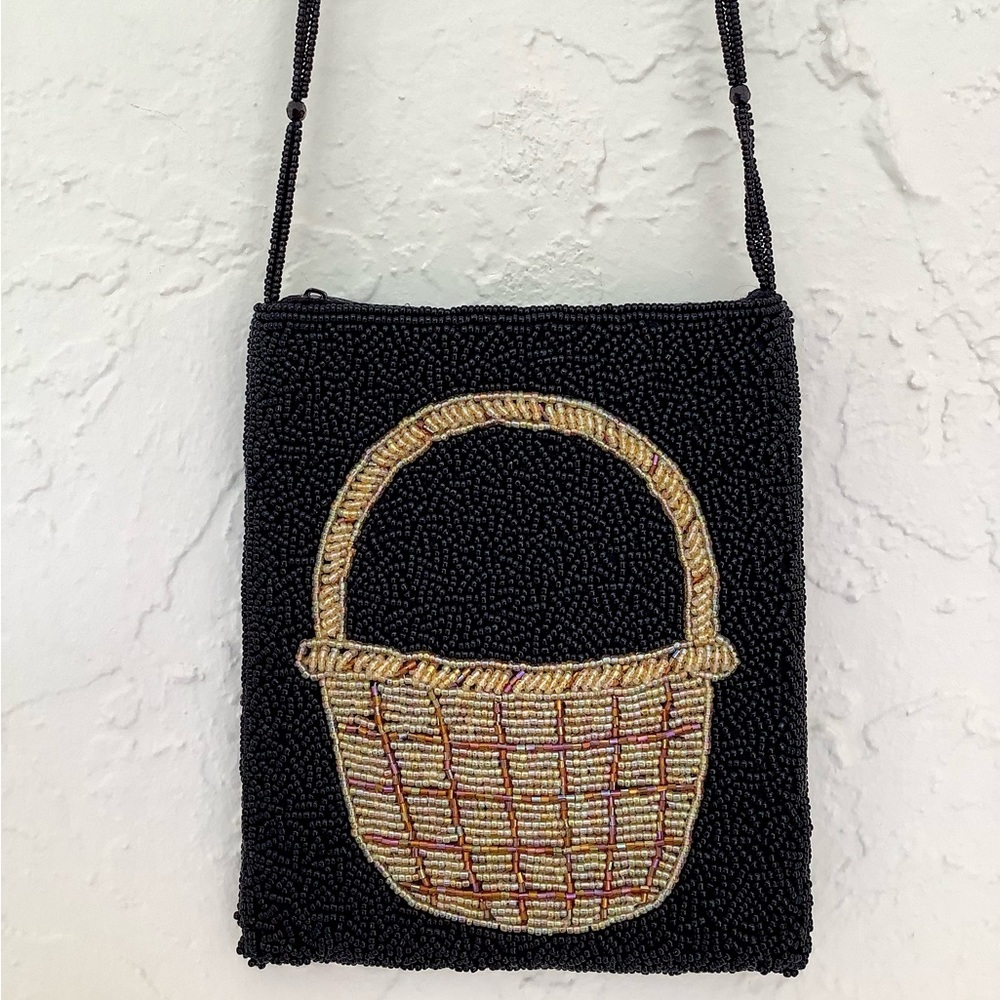 Vintage Beaded Basket Bag 🧺♥️